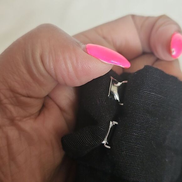 H&M Women's Linen Blend Wide Leg Dress Pants Size 0 Black - Picture 8 of 16